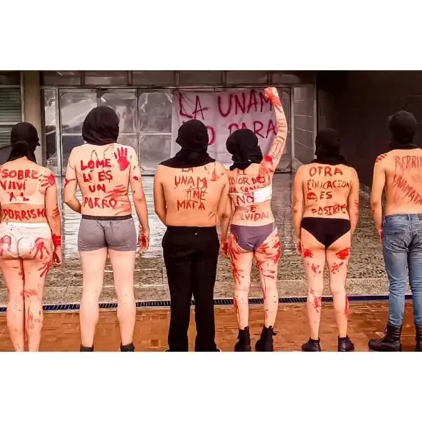 6/jul/2024. Protesta en Rectoría UNAM por el Ataque en CCH-N