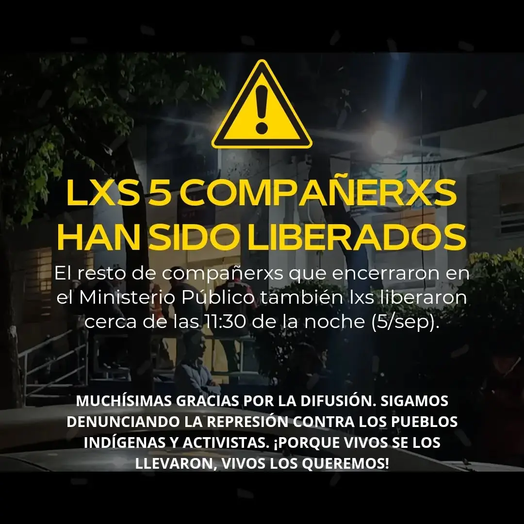 5-6/sep/2024. Caso San Gregorio Atlapulco: Represión en Xochimilco y MP de Tlalpan