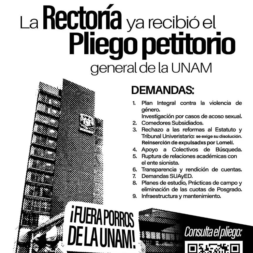 9/may/2025. Pliego Petitorio InterUNAM 2025