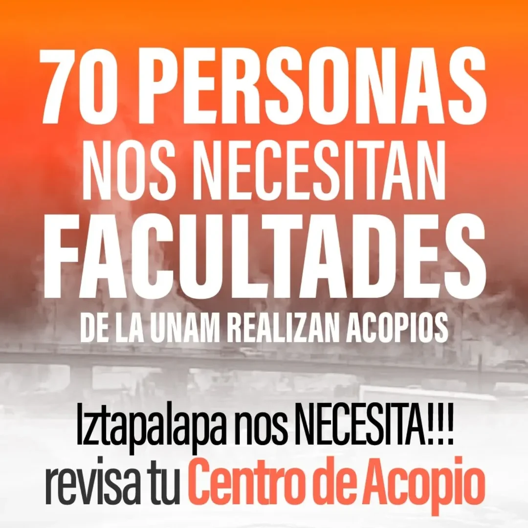 11/sep/2025. Acopio en la UNAM para Víctimas de la Concordia, Iztapalapa